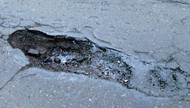 Pothole In Asphalt